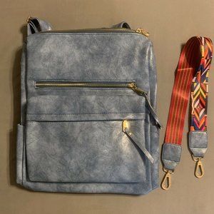 Blue Guitar Strap Backpack/Purse